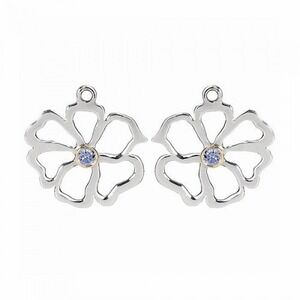 Pandora Sterling Silver 925 and 14K Gold Large Flower Earring Charm 290619BCZ